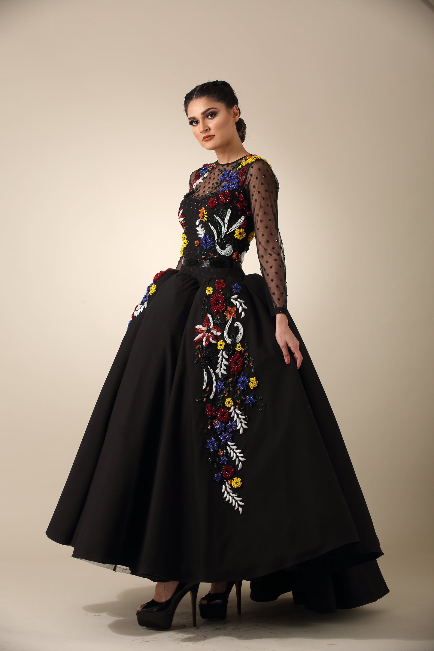 Black floral