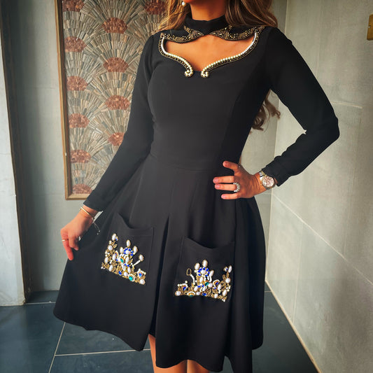 Black short dress