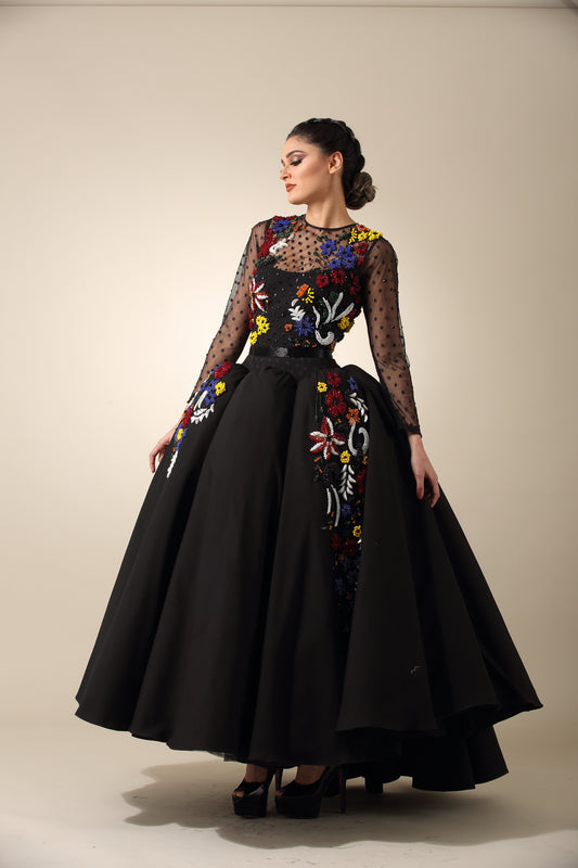 Black floral