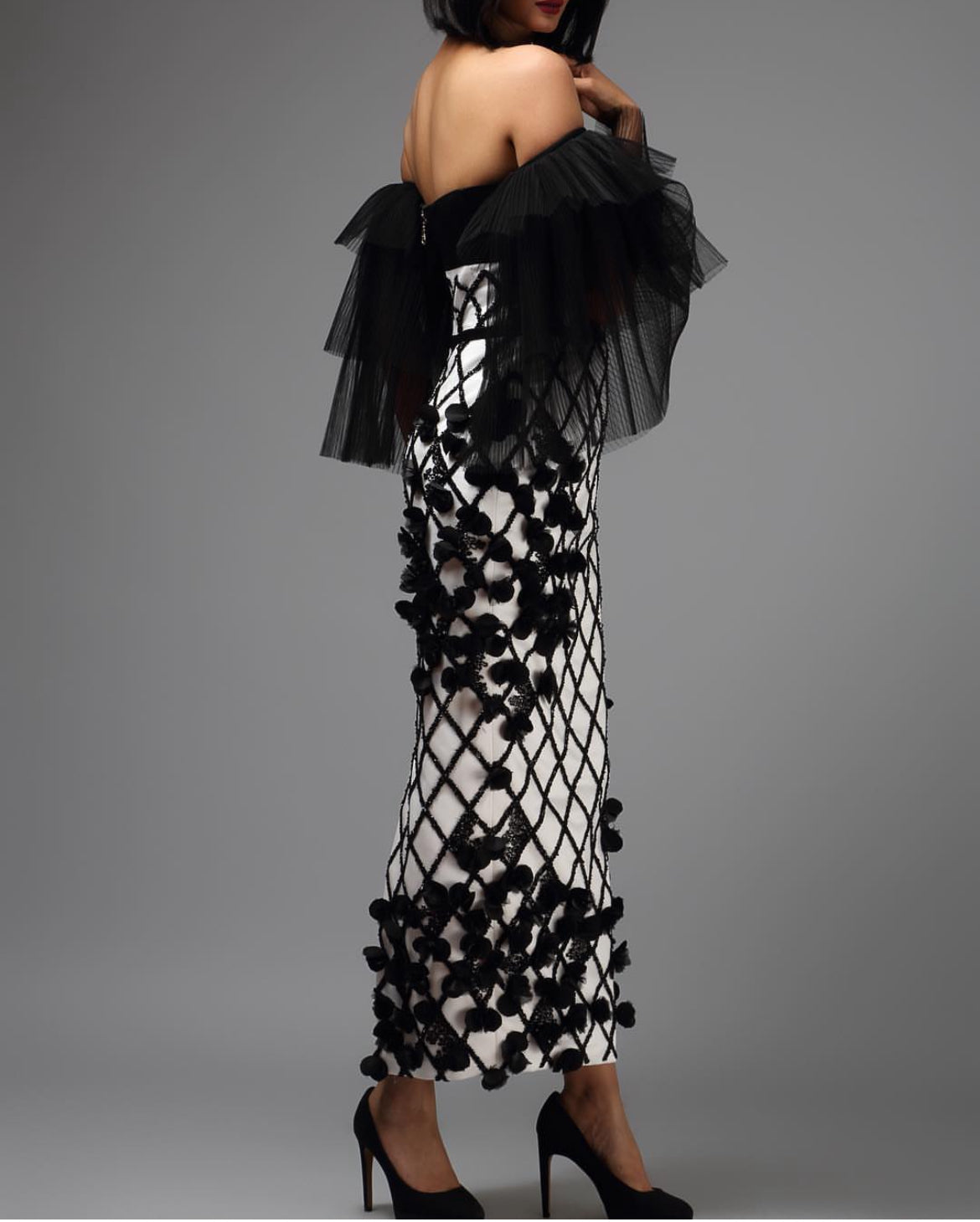 Flowers in black