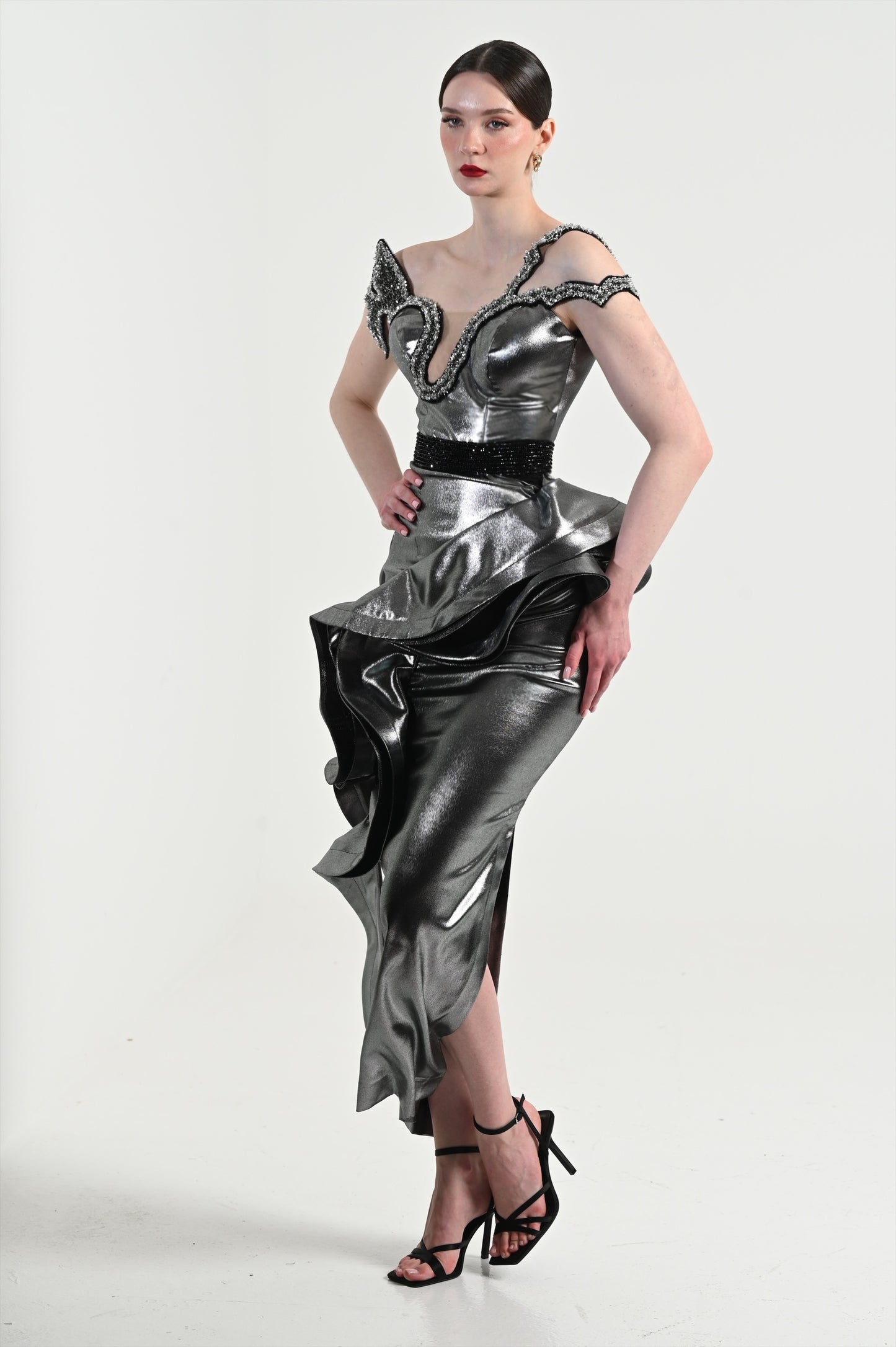 Glossy silver