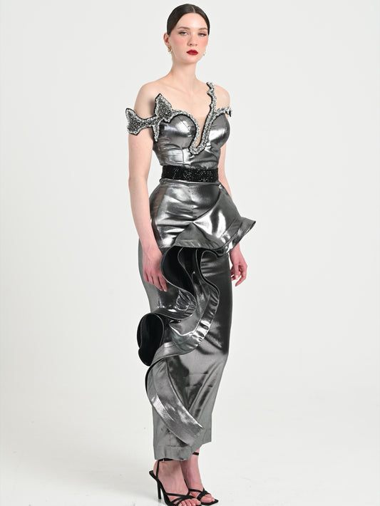 Glossy silver