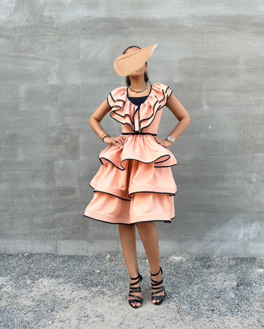 Peach ruffles