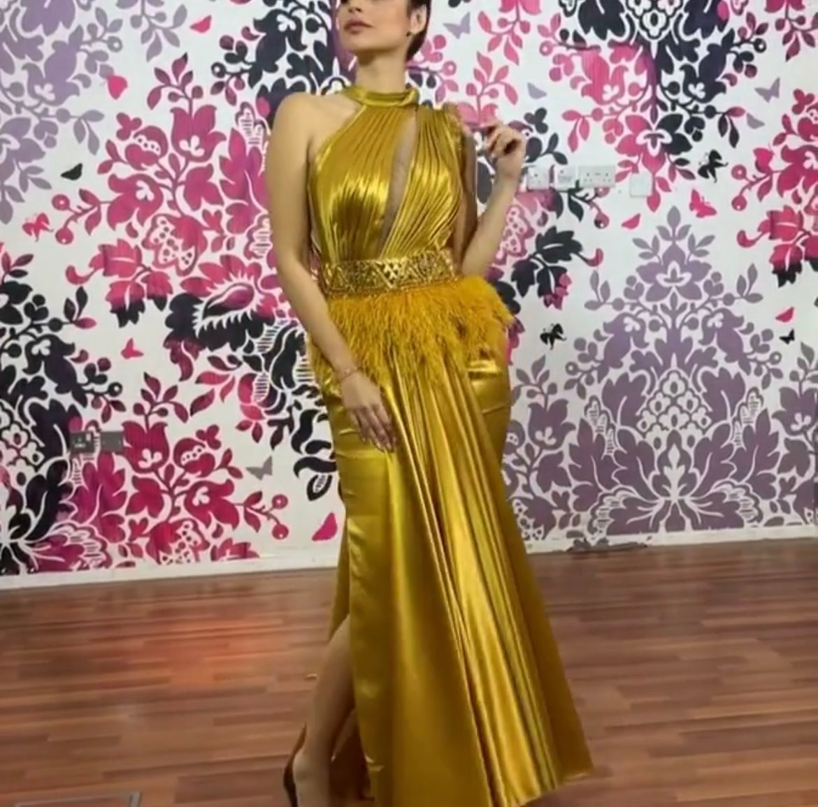 Gold dress